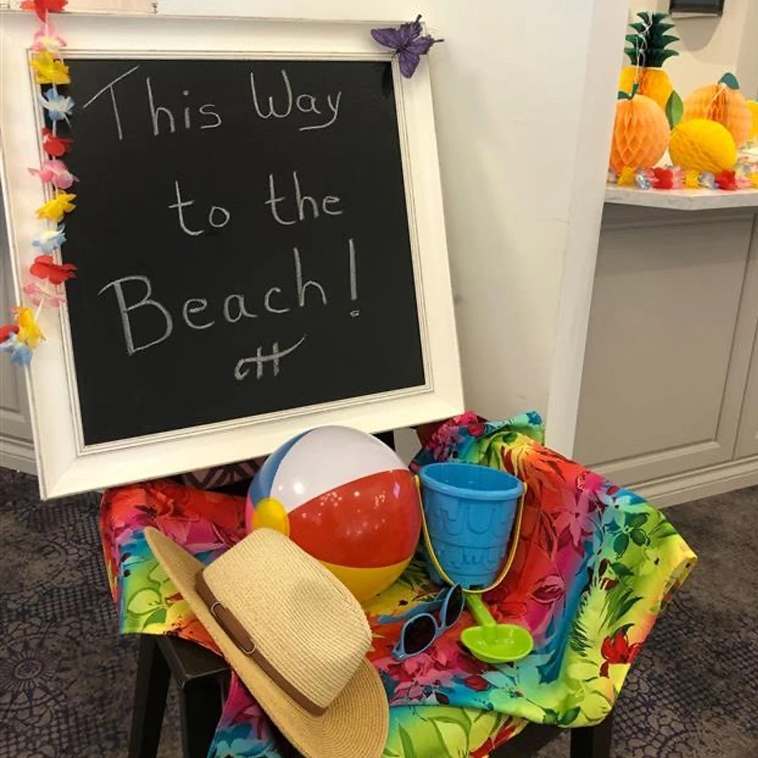 The beach party celebrations